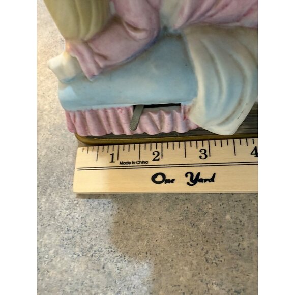 Little Girl Sleeping Music Box Love Story Vintage Retro Bedroom Nursery Decor - Picture 12 of 15